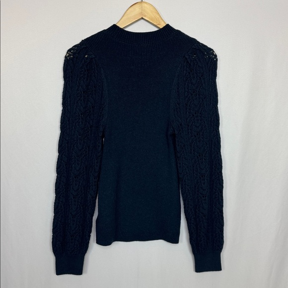 Splendid Pointelle Sweater Size Small Navy Blue Crewneck‎ - Picture 8 of 14